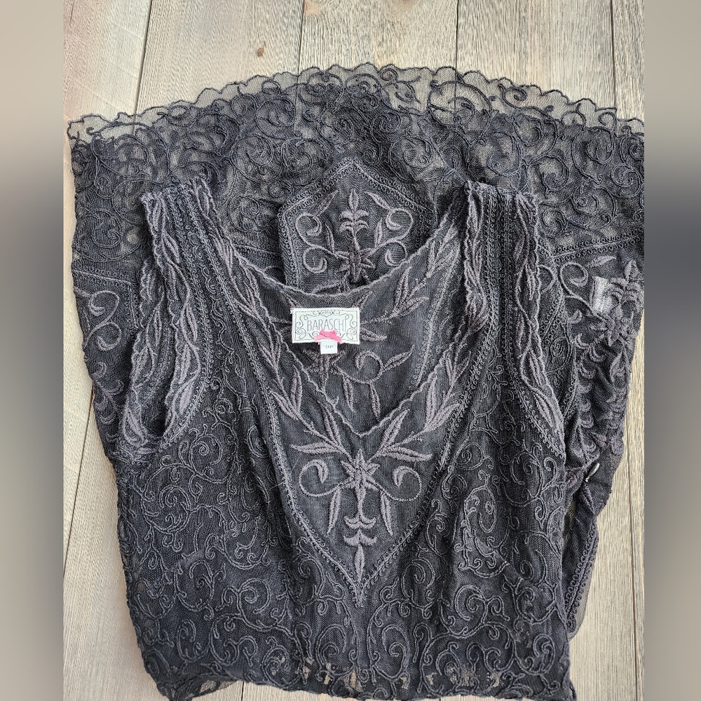 Anthropologie Yoana Baraschi Lace V-Neck Dress EUC - Picture 3 of 9